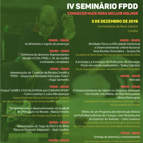 Seminário FPDD reúne especialistas na Covilhã