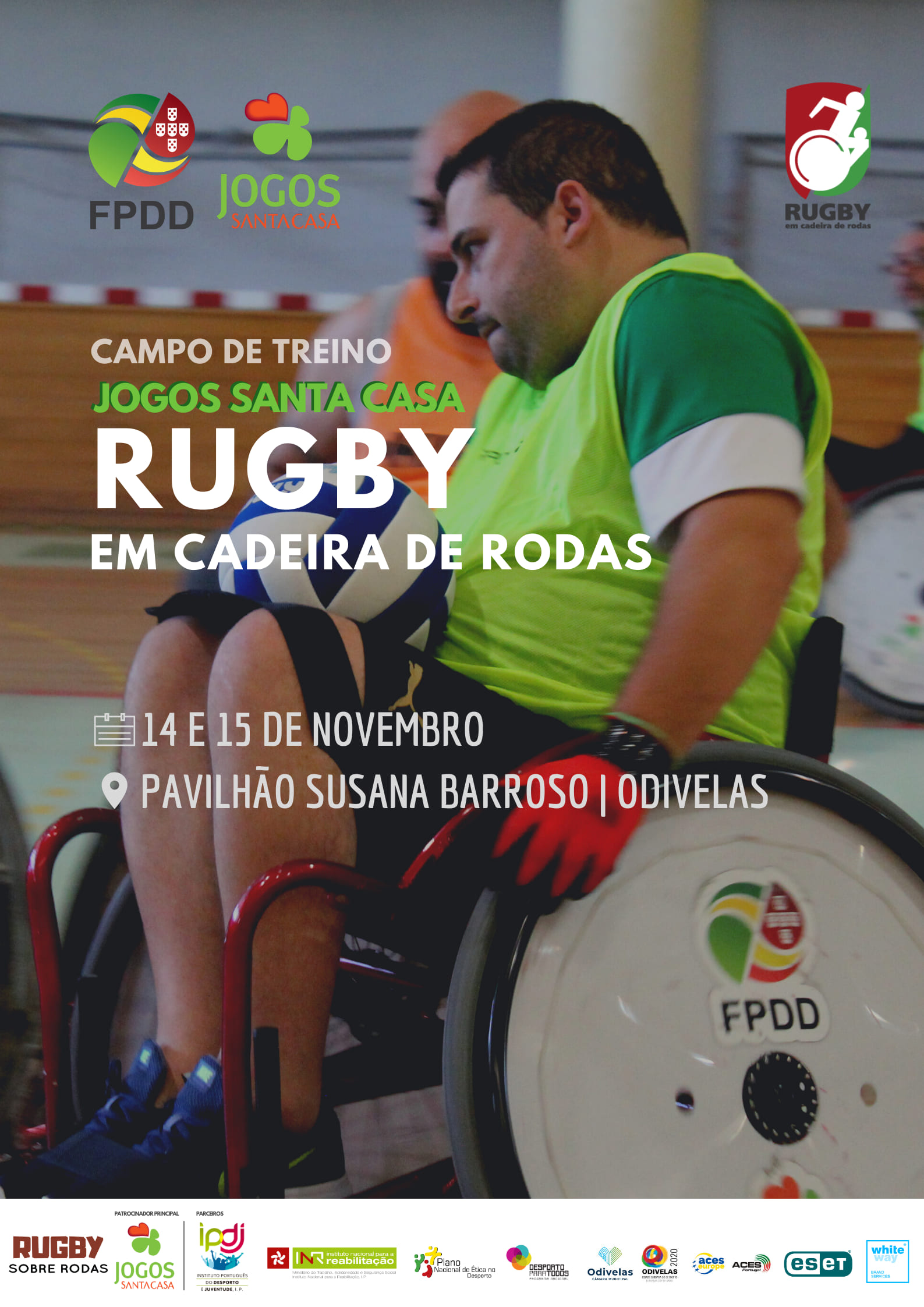 Cartaz Campo de Treino de Rugby em Cadeira de Rodas