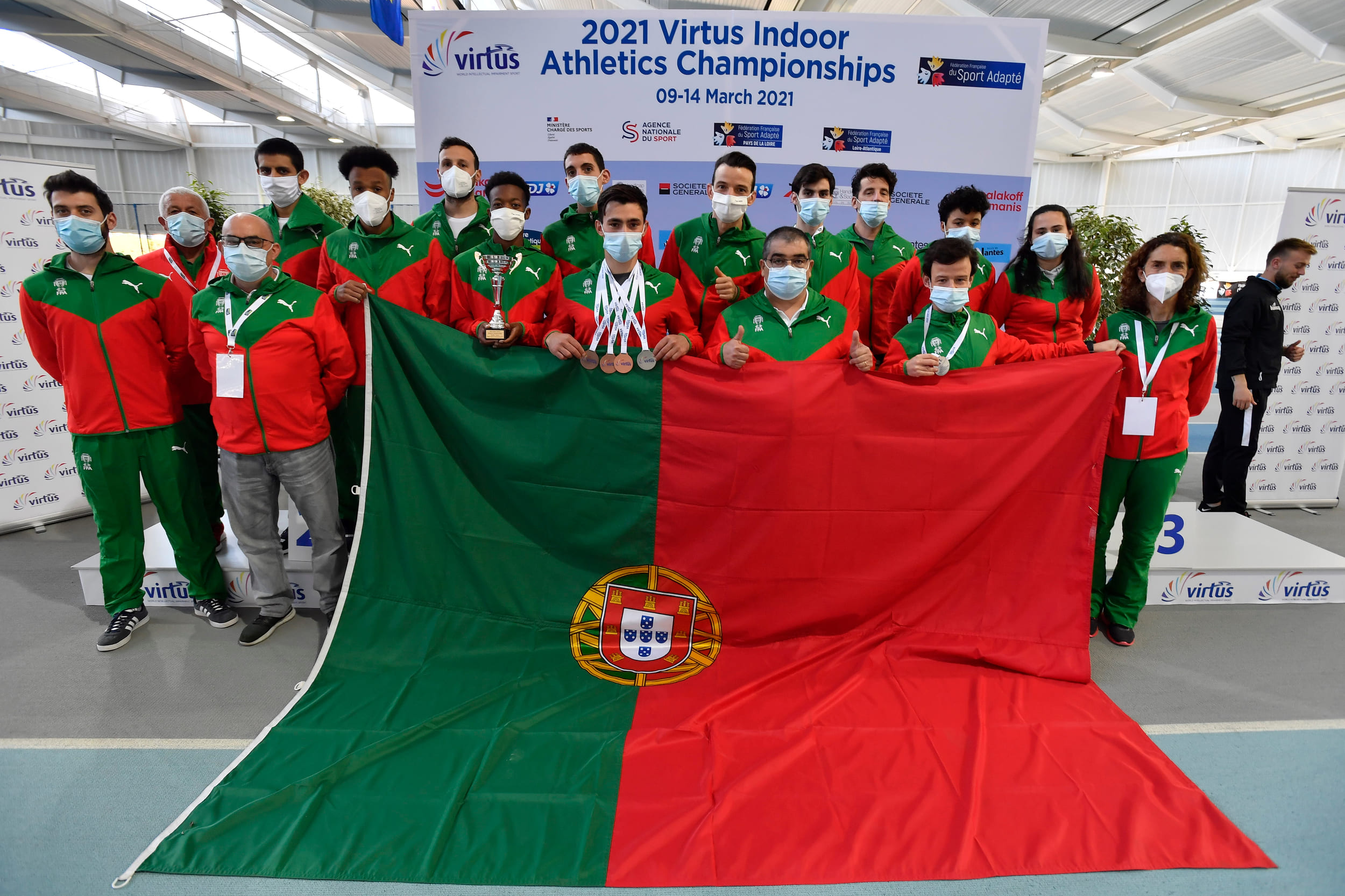 seleção Nacional no Campeonato da Europa de Pista Coberta Virtus