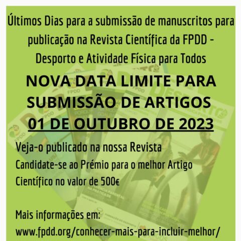 NOVA DATA PARA SUBMISSÃO DE ARTIGOS CIENTÍFICOS – 01 DE OUTUBRO DE 2023
