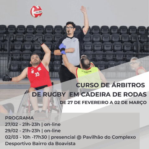 Curso de árbitro de Rugby em Cadeira de Rodas