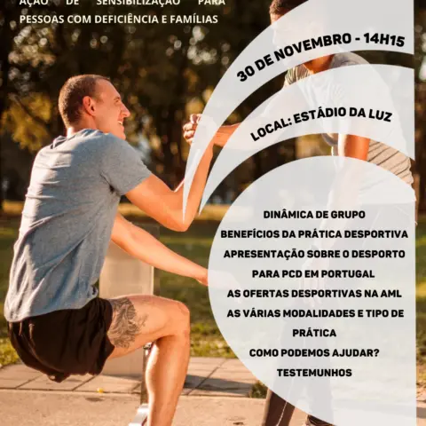 Ação de sensibilização para pessoas com deficiência e famílias